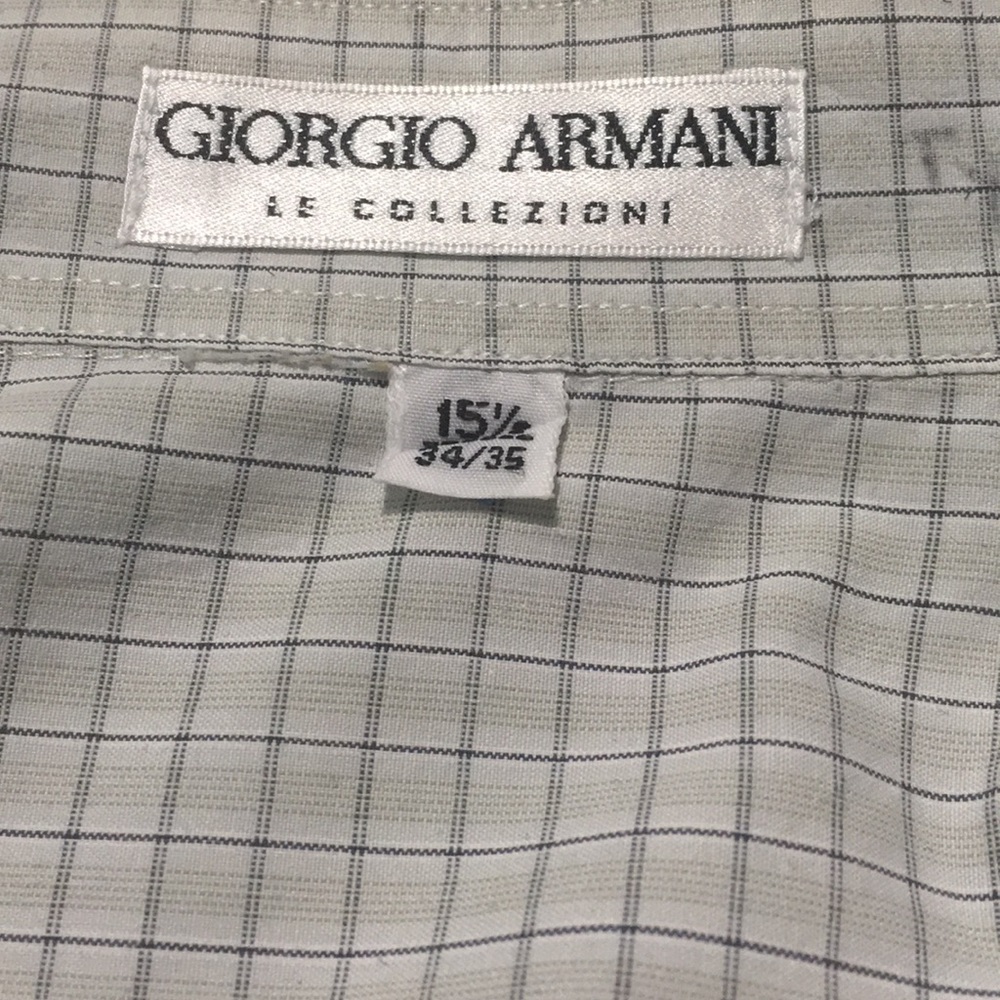 Giorgio Armani Long Sleeve Shirt Size 15.5 x 34-35